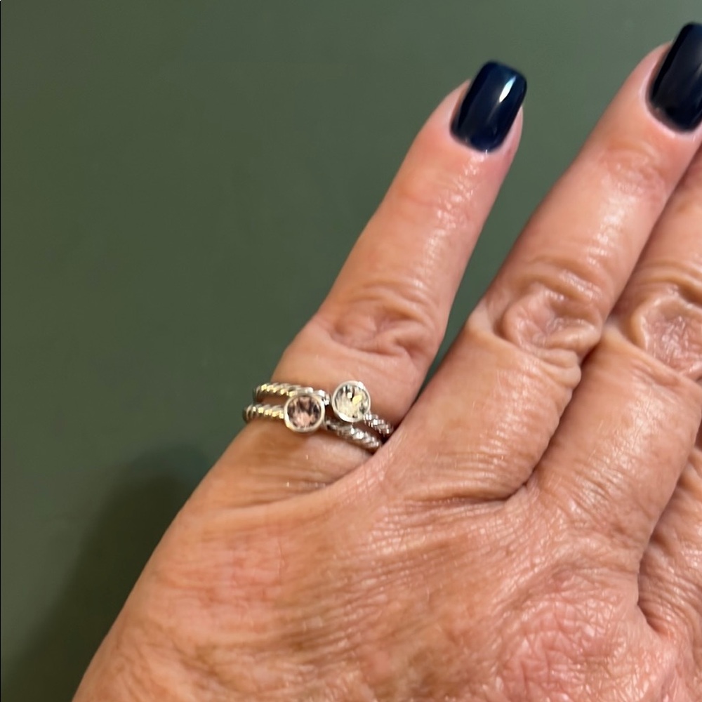 Touchstone Swarovski Rings size 7